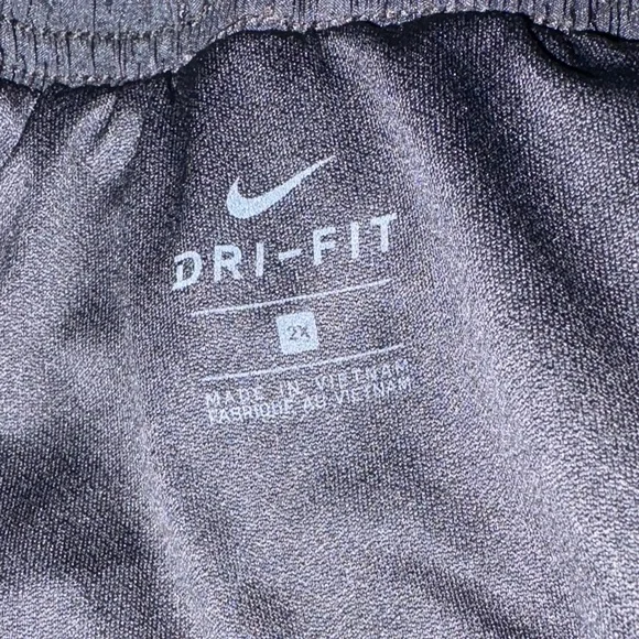 Nike Women's Black Athletic Shorts with White Trim Dri-Fit - Picture 3 of 3